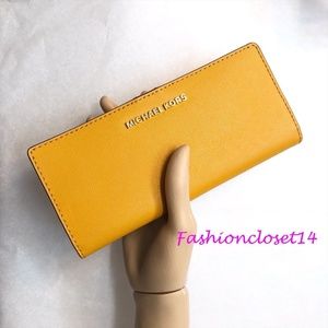Michael kors bifold slim wallet Marigold clutch